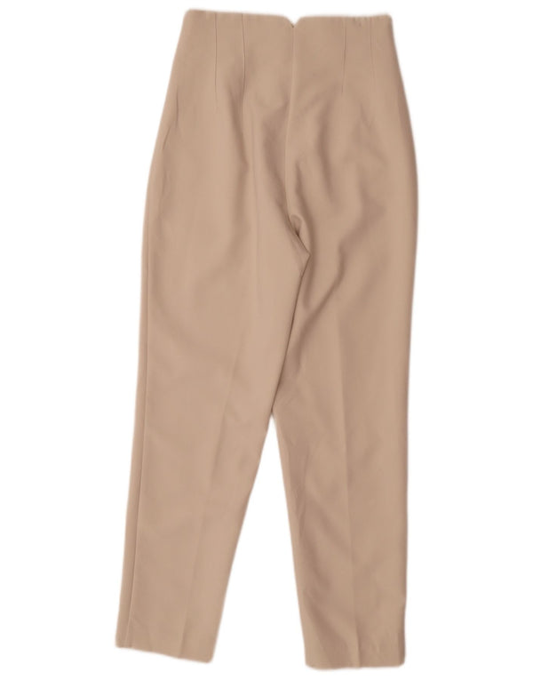 Pantaloni casual conici pentru femei cu talie înaltă Zara XS W24 L26 Bej