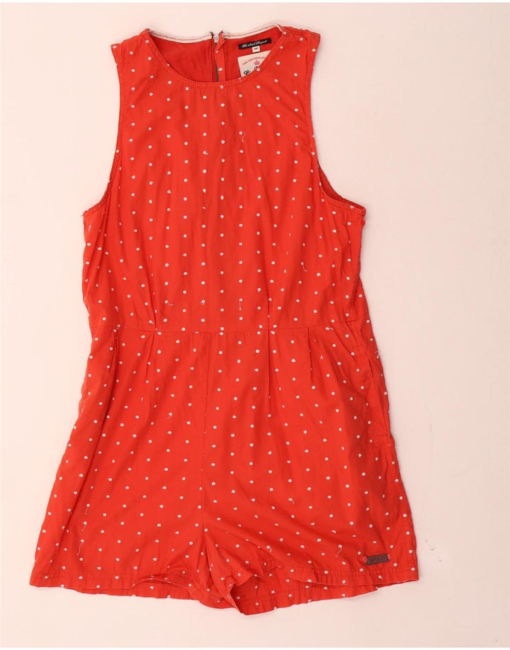 Combi fără mâneci pentru femei Superdry UK 14 Medium Red Spotted