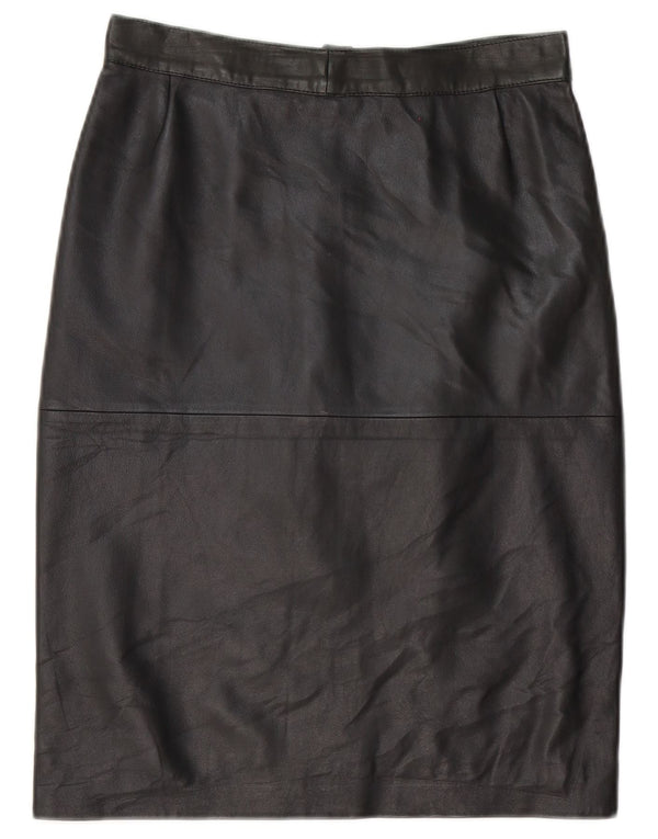 Fusta din piele vintage pentru femei Medium W28 Black