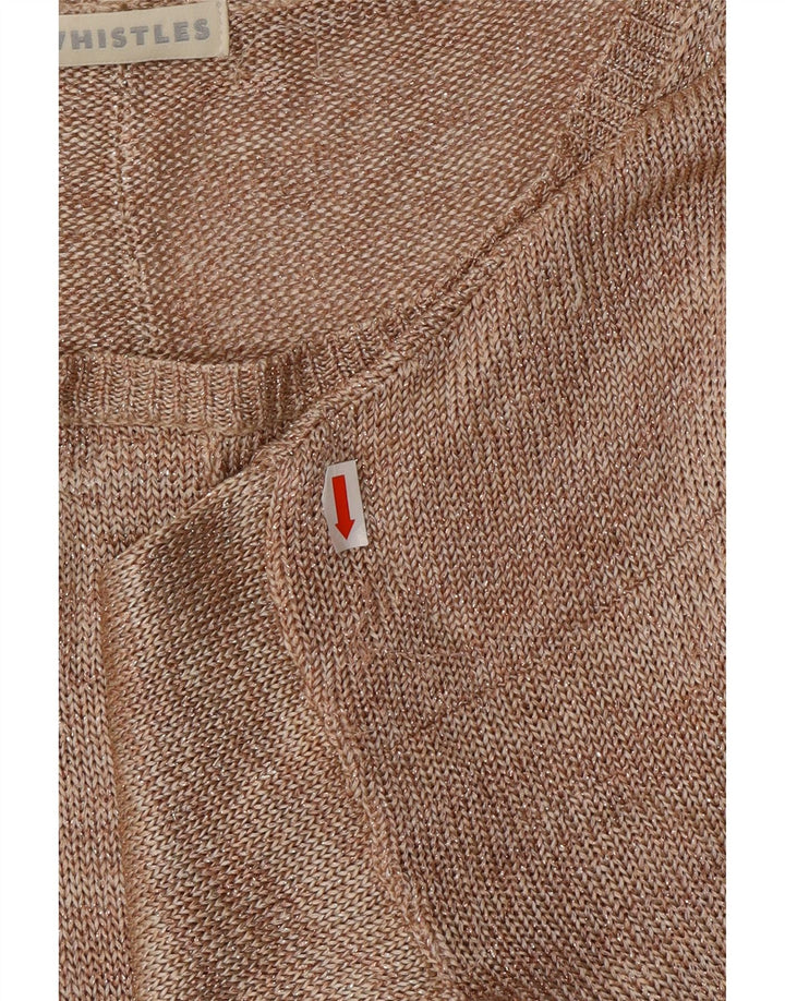 WHISTLES Womens Oversized Boat Neck Jumper Sweater UK 12 Medium Beige