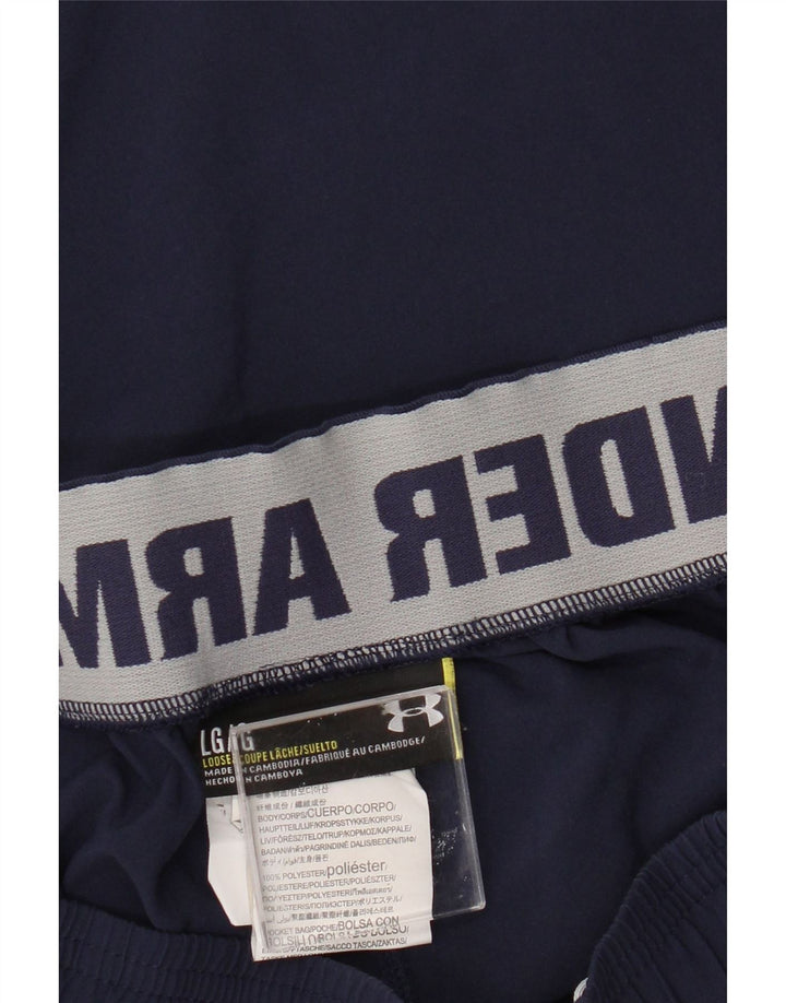 Pantaloni scurți sport grafic Under Armour pentru bărbați, mari, albastru, poliester