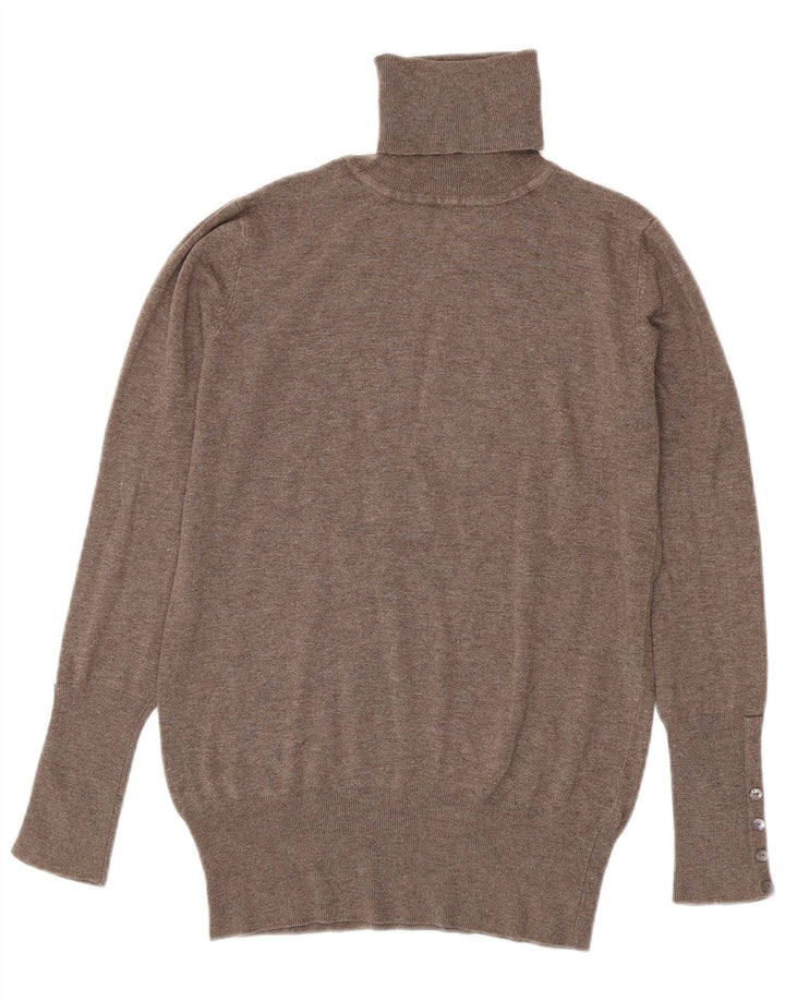 Pulover pentru femei cu gât rulat Zara UK 14 mare, maro, raion