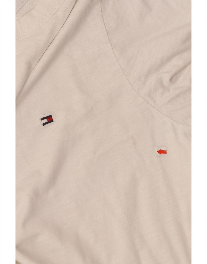 Tricou Tommy Hilfiger pentru bărbați, cu croiala obișnuită, top mic, alb, bumbac