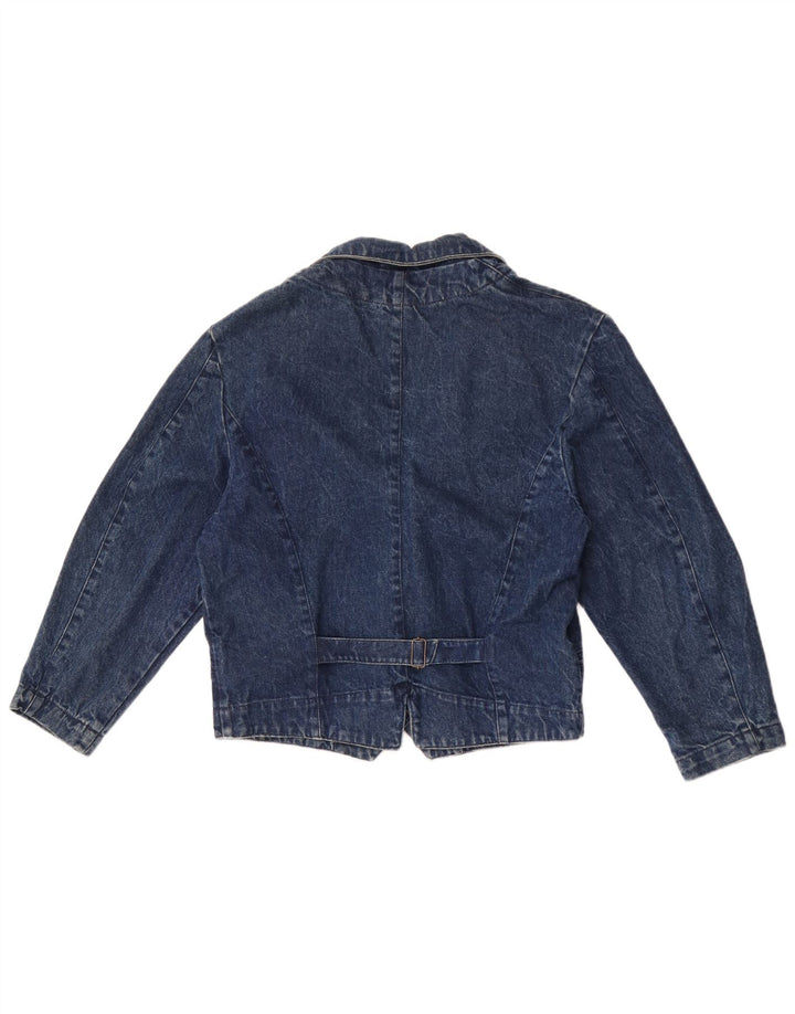 Jachetă vintage pentru femei din denim la două piese, UK 14, bumbac albastru mediu