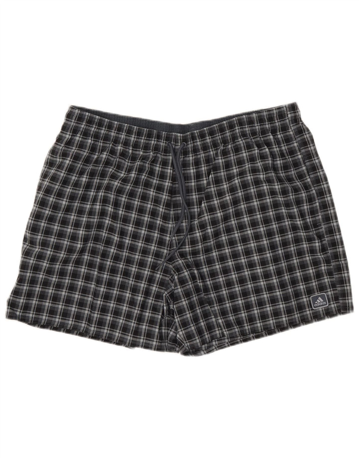 Pantaloni scurți de înot pentru bărbați Adidas XL, poliester cu carouri bleumarin
