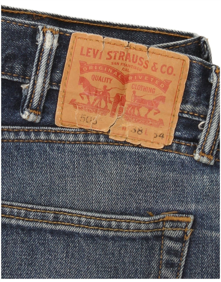 Blugi drepti pentru bărbați Levi's 505 W38 L34 Bumbac albastru