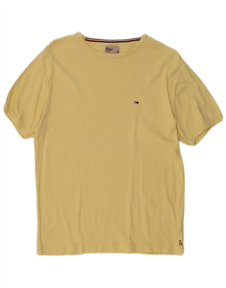 Tricou pentru bărbați Tommy Hilfiger Top din bumbac galben mediu