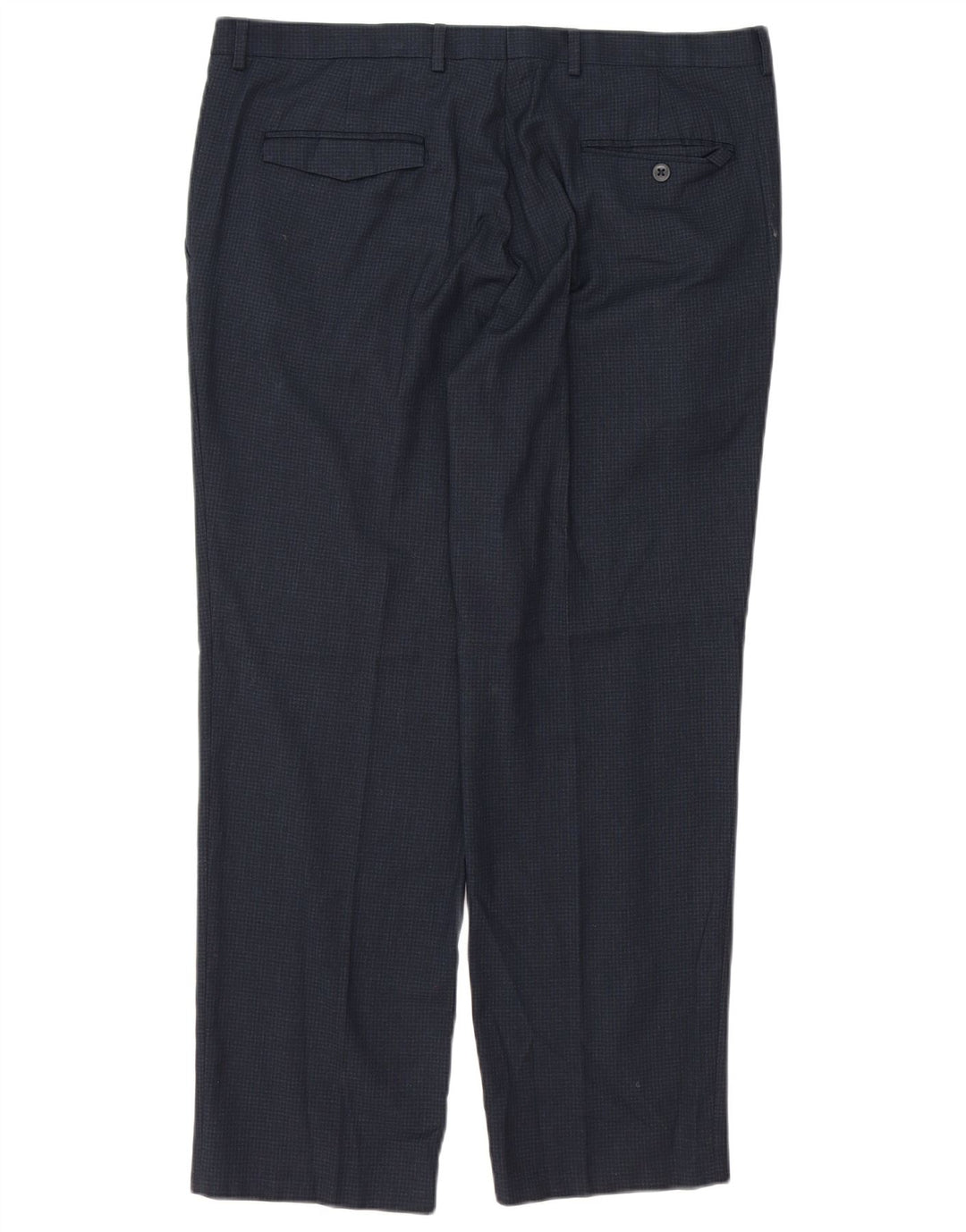 Pantaloni de costum pentru bărbați Marks & Spencer, croiți, L36 L29 bleumarin, carouri
