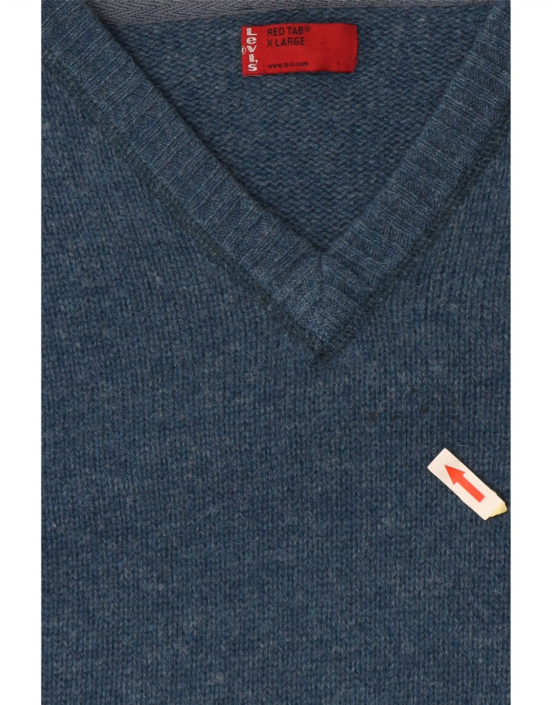 Pulover cu decolteu în V LEVI'S pentru bărbați, XL, lână albastră