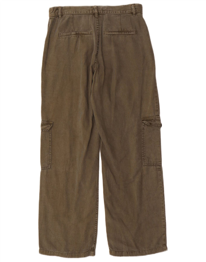 Pantaloni cargo drepti pentru femei Zara Mici L26 L27 Kaki