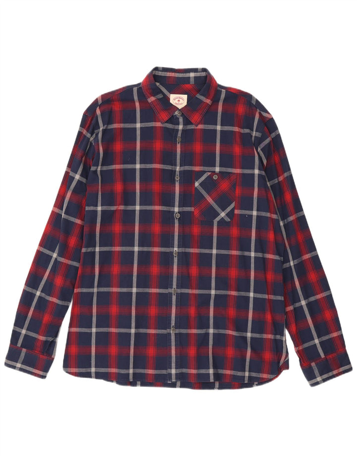 Cămașă pentru bărbați Brooks Brothers 2XL, bumbac cu carouri bleumarin