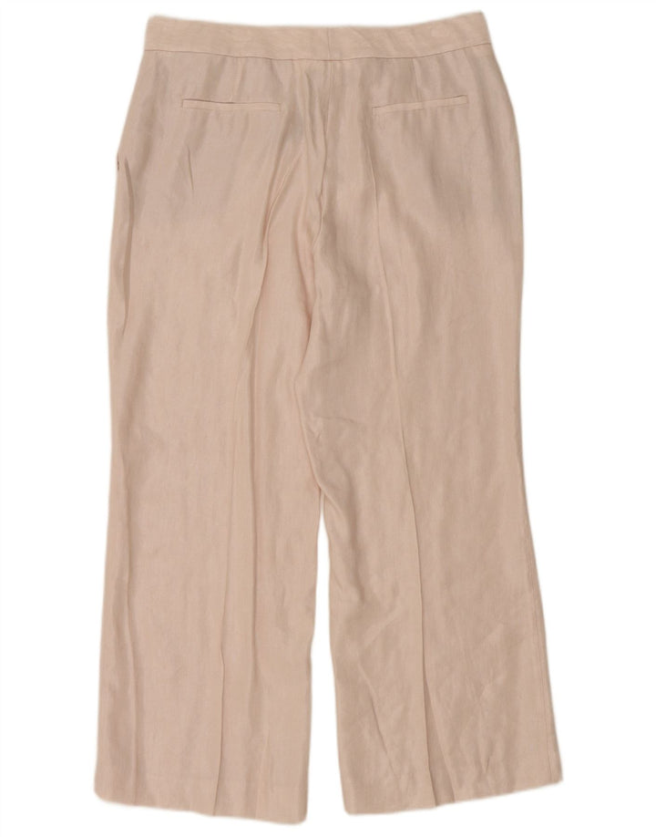 Pantaloni tăiați obișnuiți pentru femei Massimo Dutti EU 42 Large W32 L26 Roz