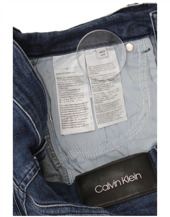 CALVIN KLEIN Womens Straight Jeans W29 L27 Blue Cotton