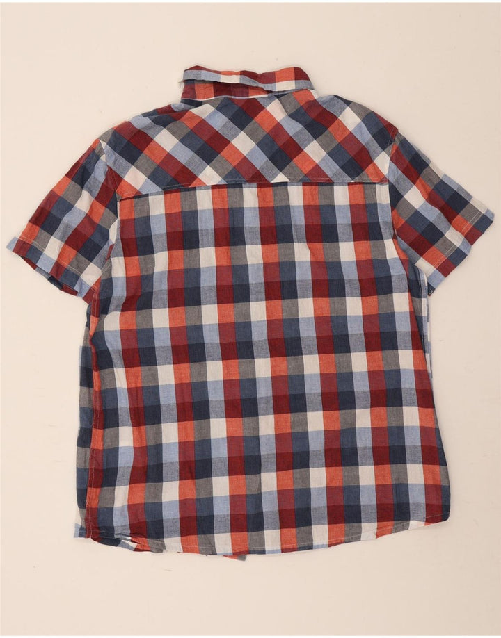 Cămașă cu mânecă scurtă pentru bărbați Mountain Warehouse, bumbac cu carouri multicolore
