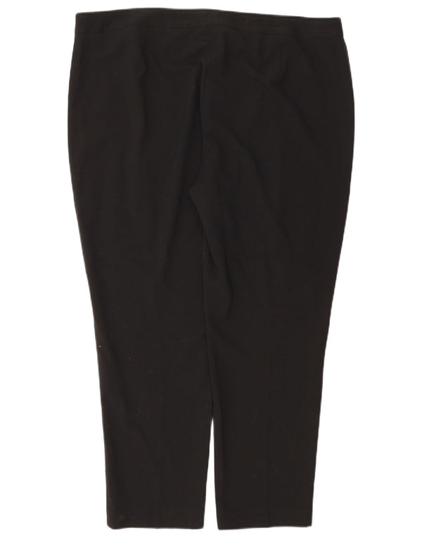 Marks & Spencer Womens Straight Casual Trousers UK 20 2XL W40 L26 Black