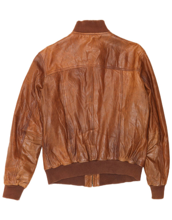 Bomber din piele pentru bărbați Conbipel IT 46 Small Brown