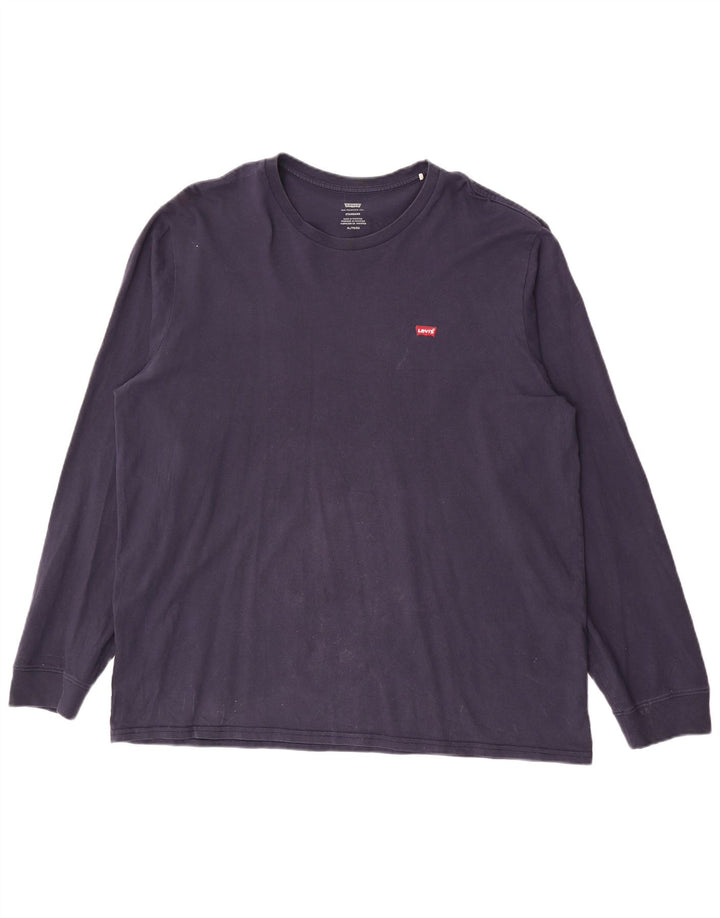 Top cu mânecă lungă pentru bărbați Levi's, cu ajustare standard, XL, bumbac bleumarin