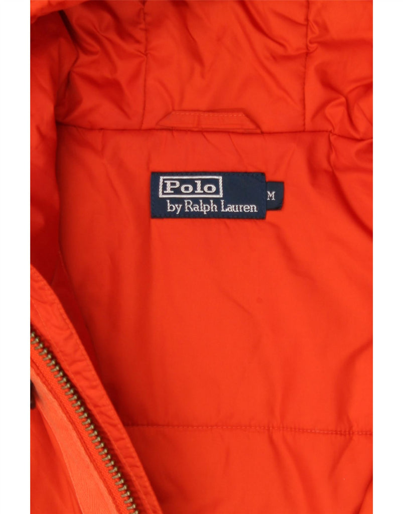 POLO RALPH LAUREN Mens Hooded Military Padded Coat UK 38 Medium Orange Vintage Polo Ralph Lauren and Second-Hand Polo Ralph Lauren from Messina Hembry 