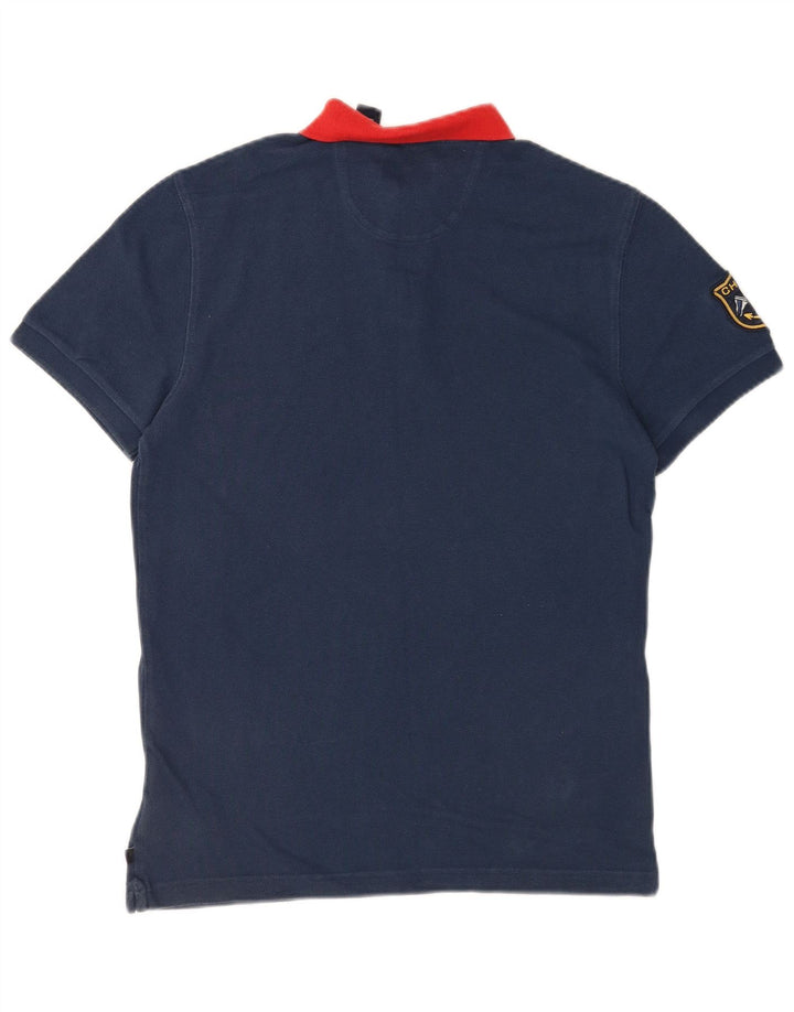 Tricou polo pentru rugby CHAPS pentru bărbați, bumbac, albastru bleumarin