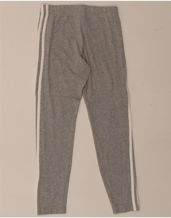 Leggings pentru fete Adidas 11-12 ani bumbac gri