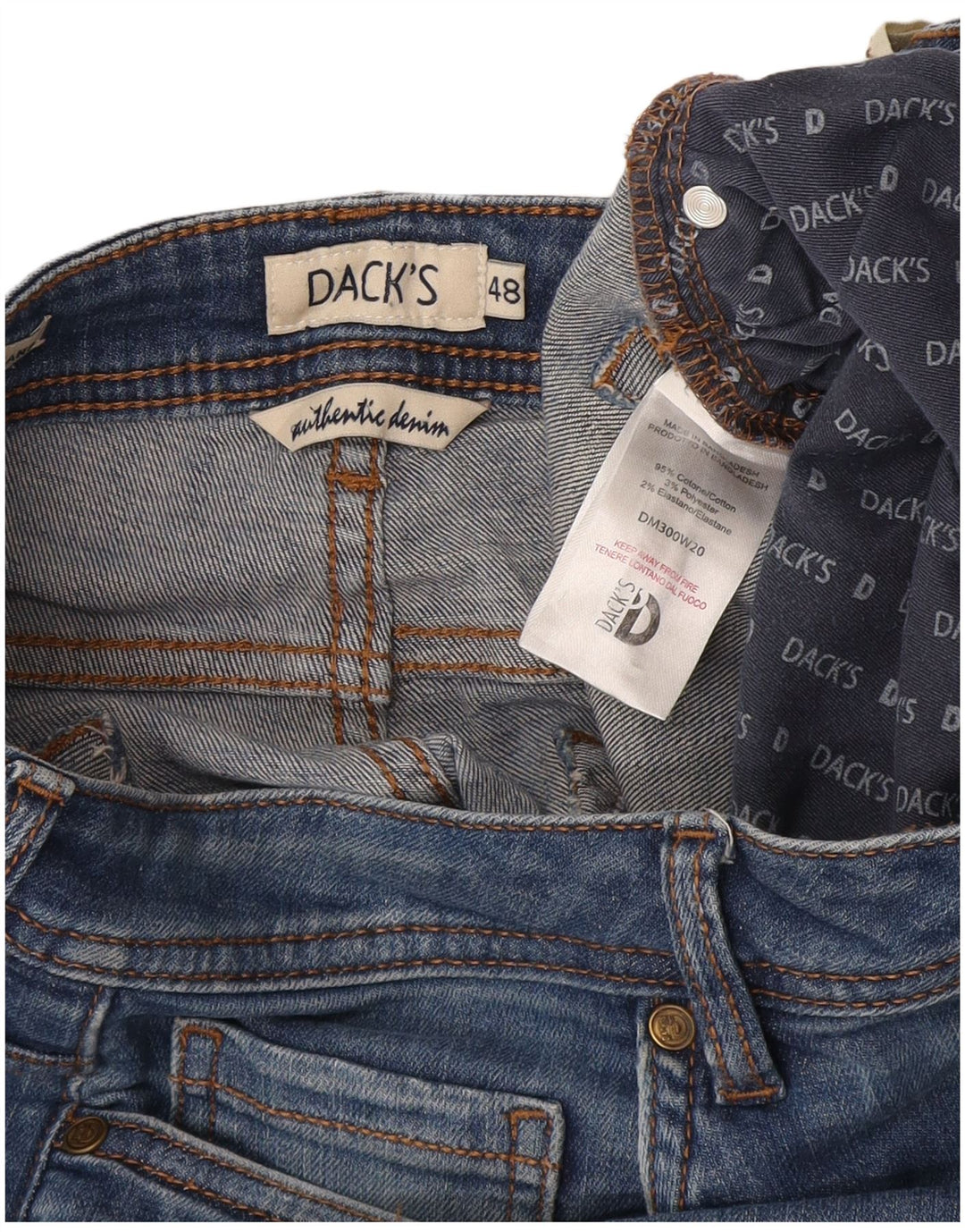 Blugi Dack's Crop Slim IT 48 XL W32 L26 Albastru Bumbac