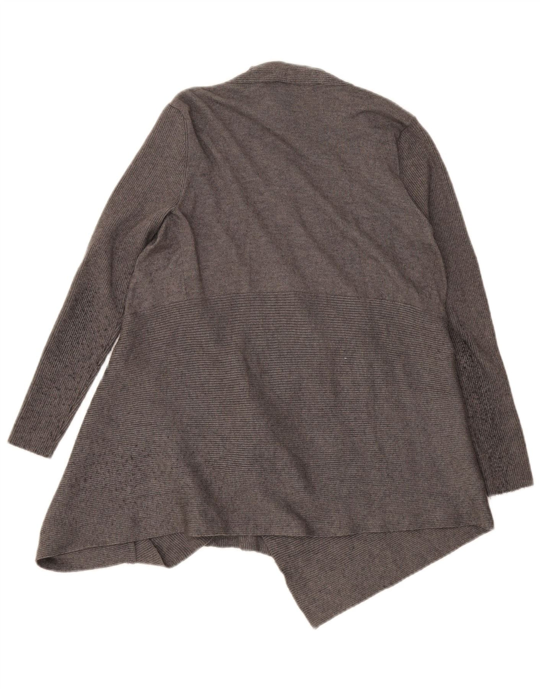 Pulover cardigan deschis asimetric pentru femei Zara UK 12 Viscoză gri mediu