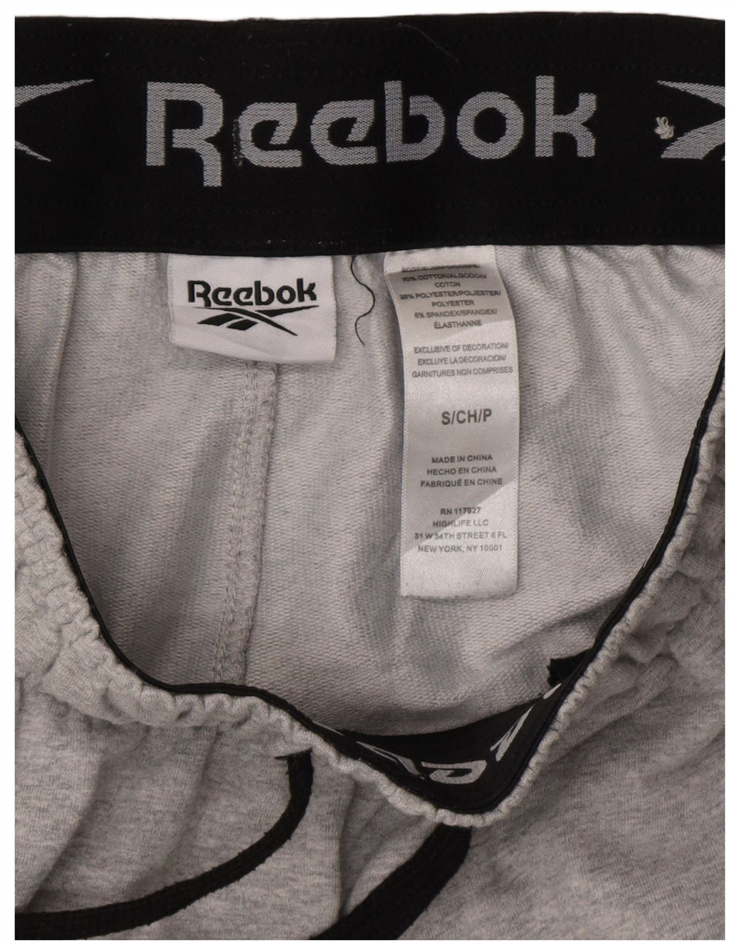 Pantaloni de trening Reebok pentru bărbați Joggeri mici, gri bumbac