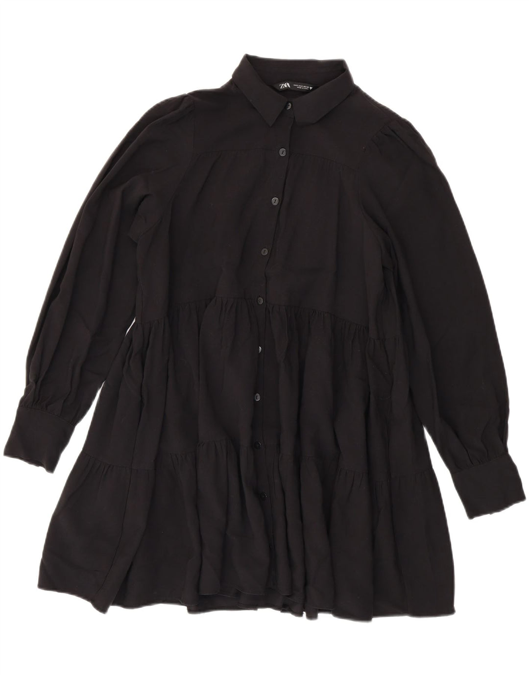 Rochie supradimensionată pentru femei Zara UK 10, mică, neagră, viscoză