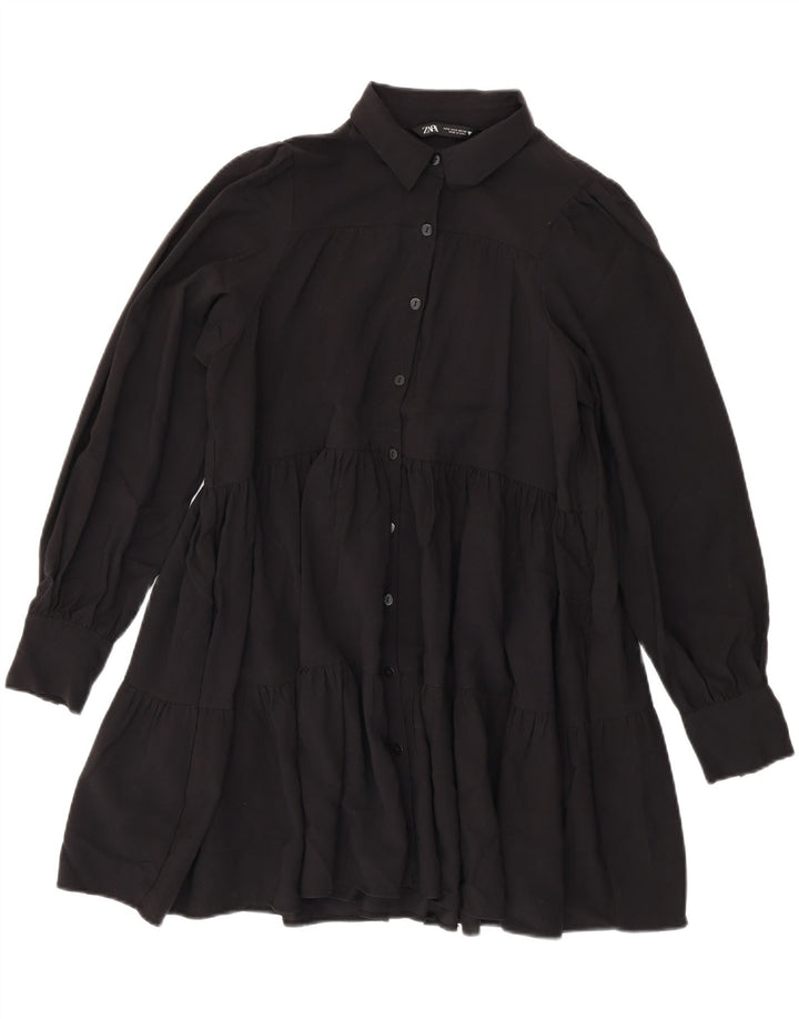 Rochie supradimensionată pentru femei Zara UK 10, mică, neagră, viscoză