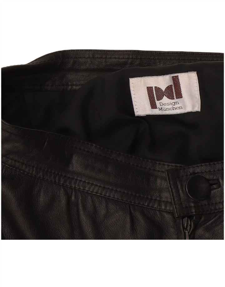 Fusta din piele vintage pentru femei W28 Medium Black