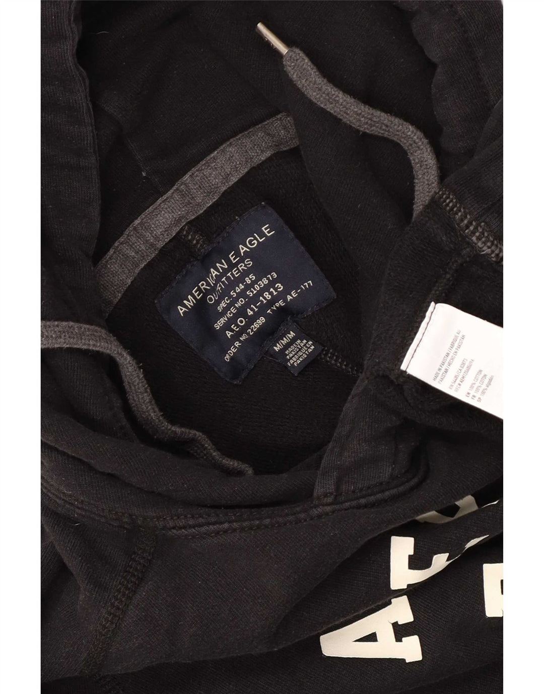 Haorac grafic pentru bărbați American Eagle, bumbac mediu negru