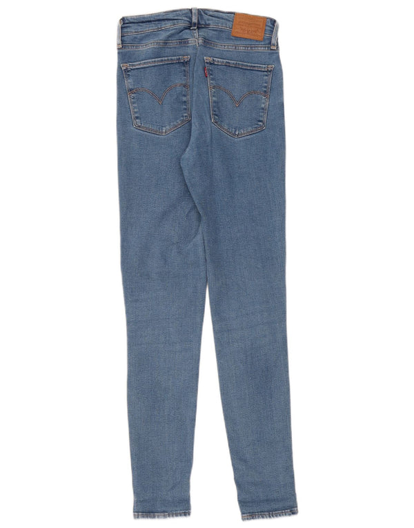 Blugi skinny cu talie mare Levi's 721 pentru femei L26 L30 Blue Lyocell