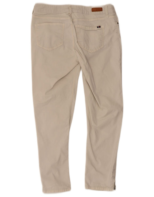 Pantaloni tăiați pentru femei Tommy Hilfiger US 8 Medium W30 L25 Bumbac alb