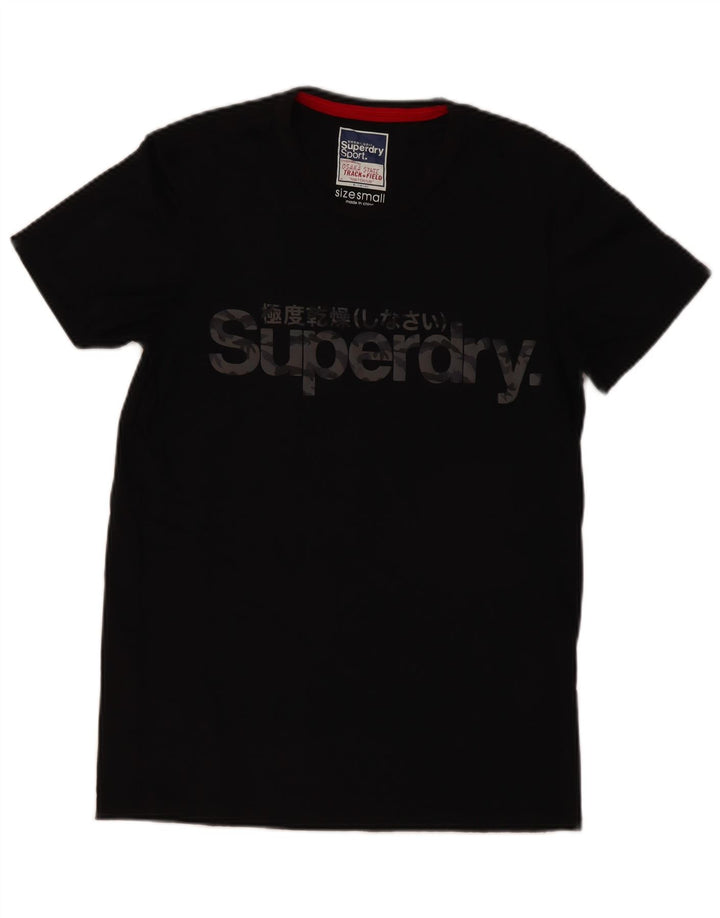 Tricou grafic pentru bărbați Superdry Top mic, negru, bumbac