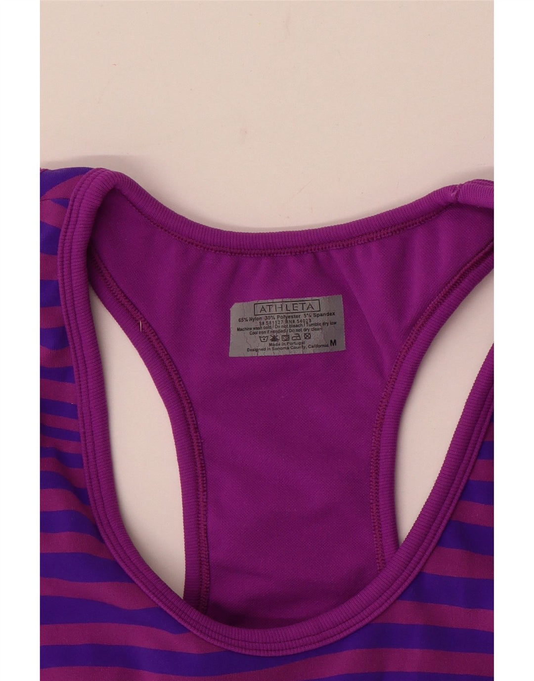 Vestă pentru femei Athleta UK 12 Nylon cu dungi violet mediu