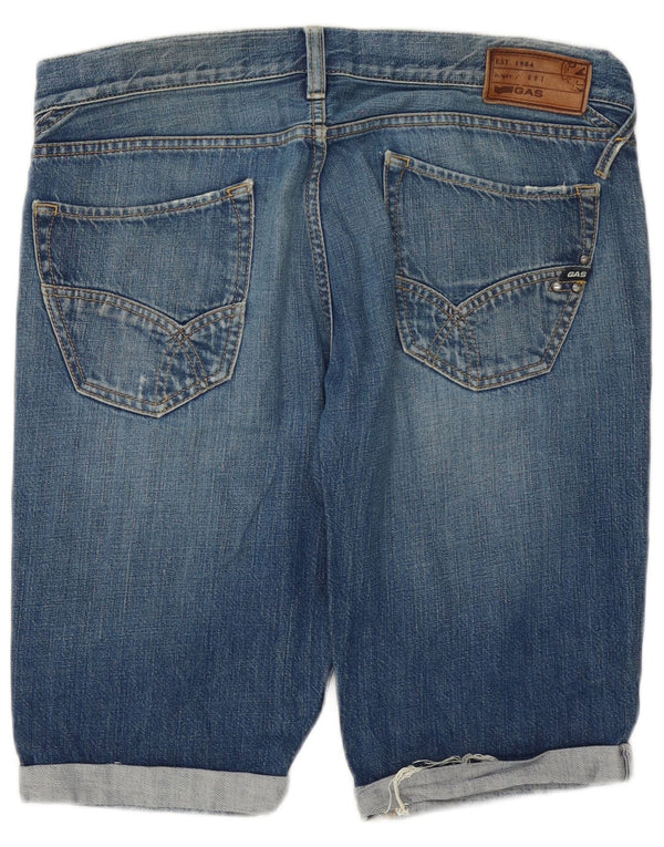 Pantaloni scurți din denim pentru bărbați Gas, mari W34, bumbac albastru