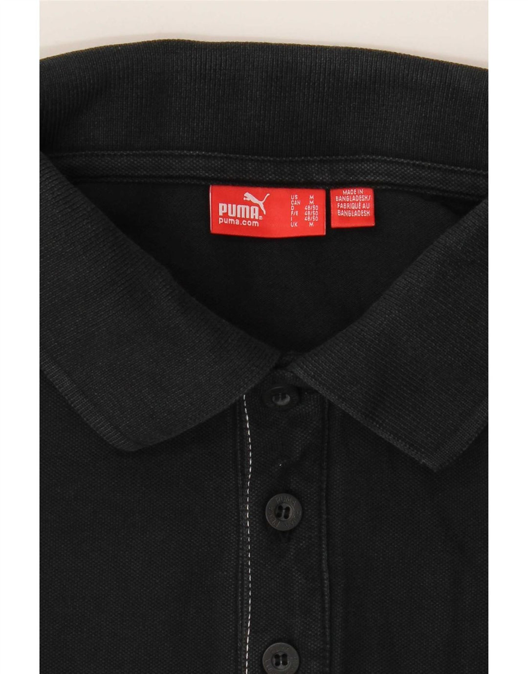 Tricou polo Puma pentru bărbați, bumbac mediu negru