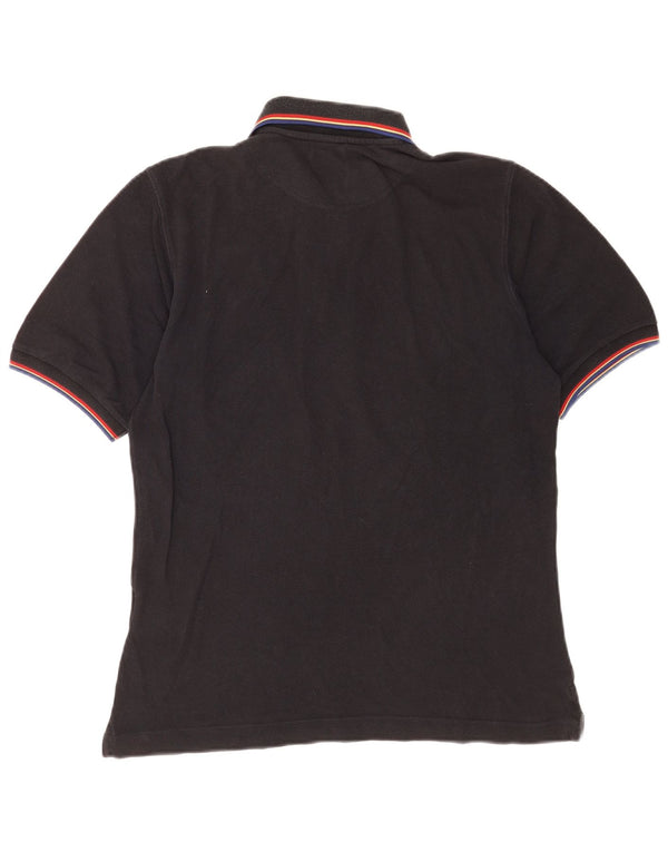 Tricou polo pentru bărbați La Martina, bumbac mediu negru