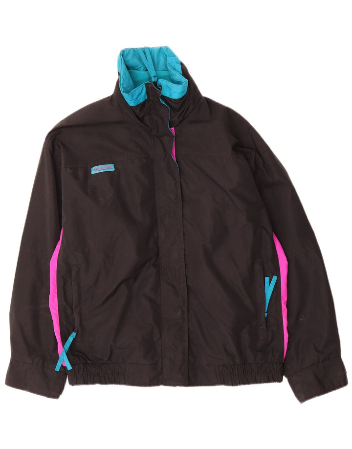 Jachetă Windbreaker oversized Columbia pentru femei UK 14 Medium Black Colorblock