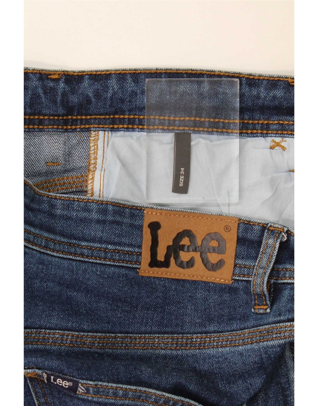 Blugi subțiri pentru femei Lee W34 L30 Bumbac albastru