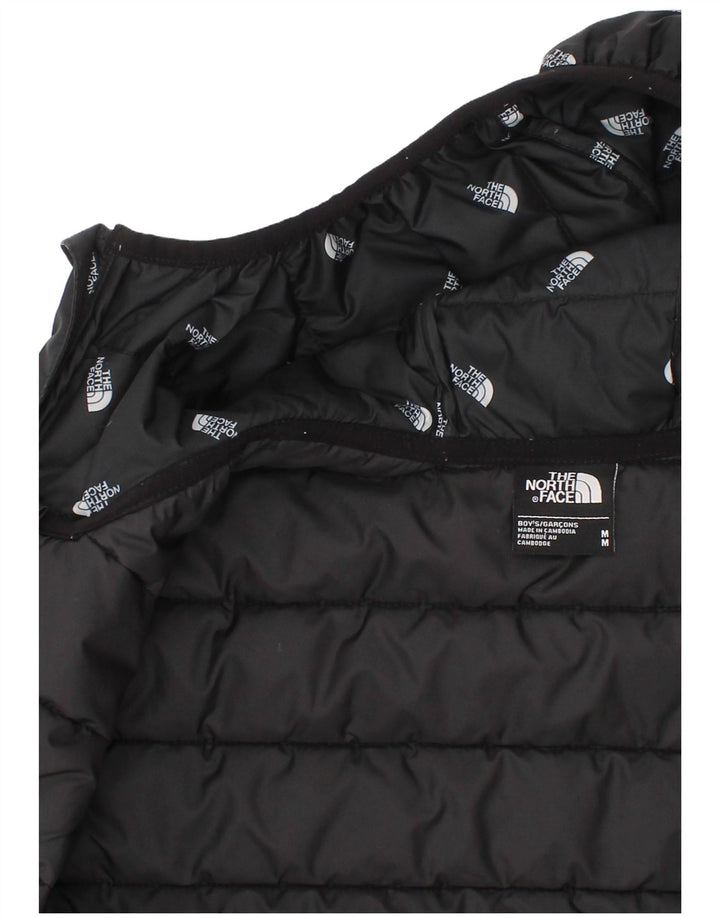Jachetă căptușită cu glugă The North Face pentru băieți, 9-10 ani, mediu negru
