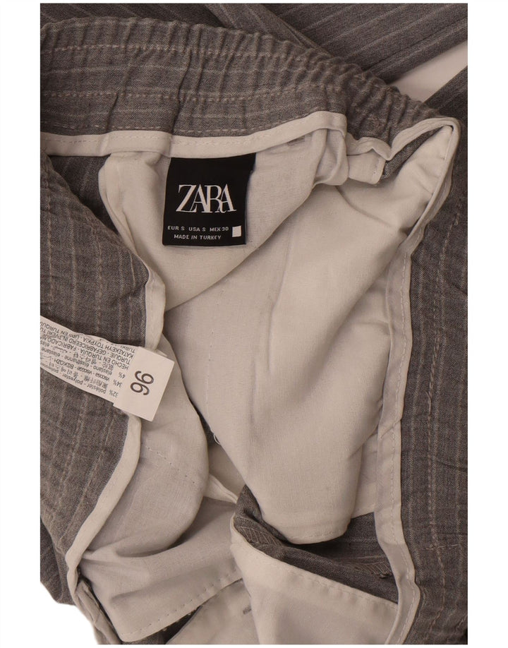 Pantaloni chino slim pentru bărbați Zara Mici L29 L30 Poliester cu dungi gri
