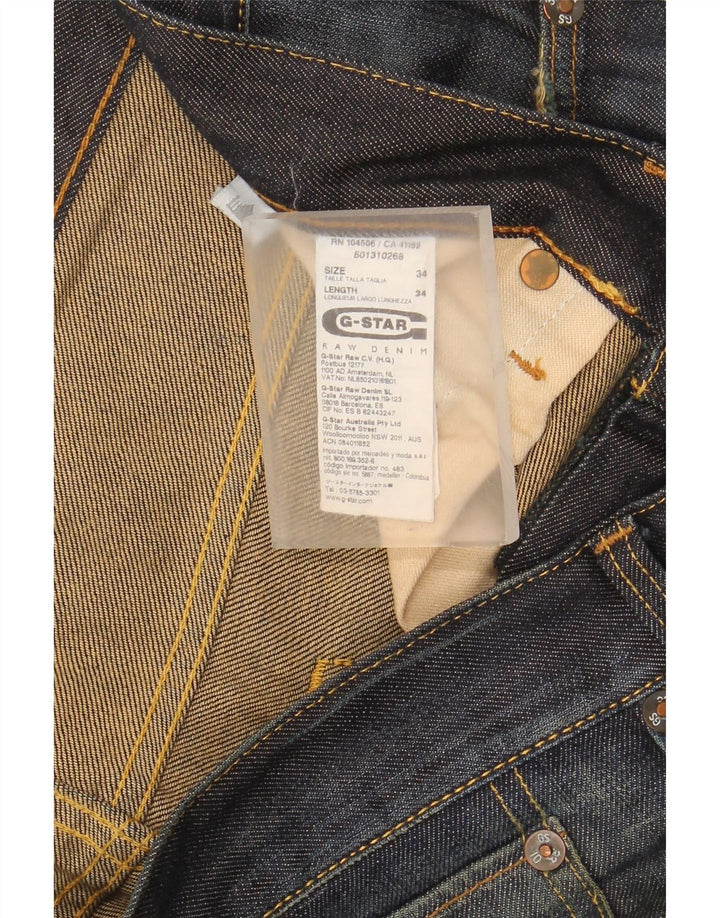 Blugi G-Star 3301 drepte pentru bărbați W34 L34 albastru