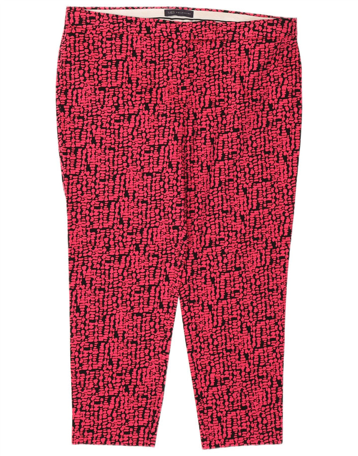 Pantaloni tăiați pentru femei Marks & Spencer, cu model abstract, UK 18 XL W38 L25 P