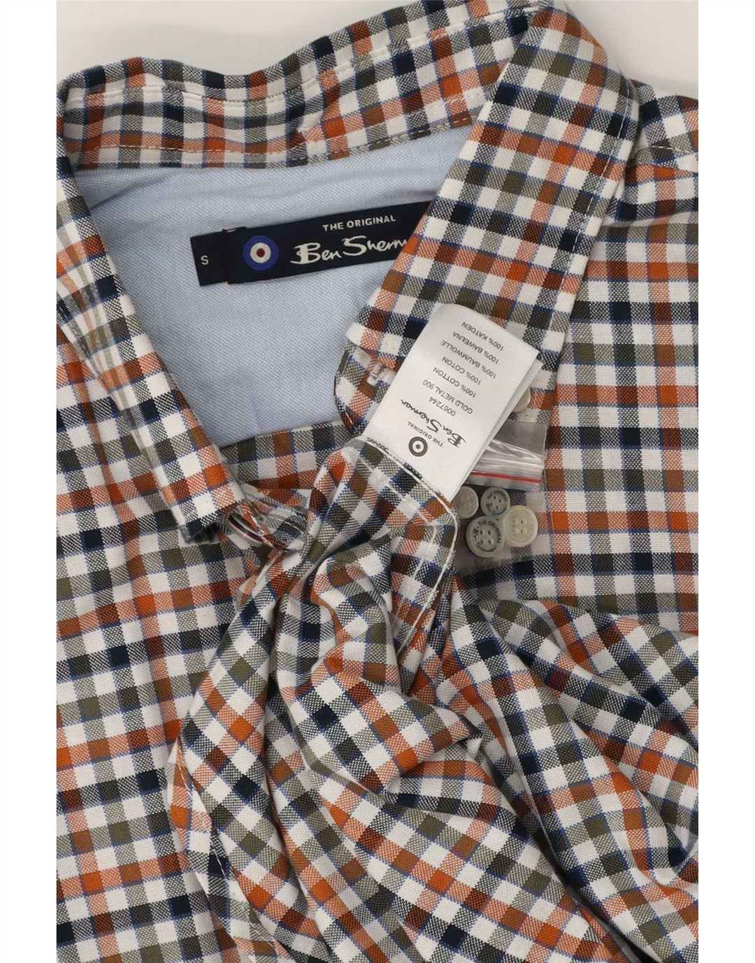 Cămașă pentru bărbați Ben Sherman, cu potrivire clasică, mică, multicoloră, din bumbac