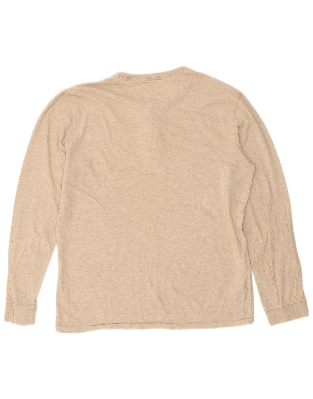 Eddie Bauer Top pentru bărbați cu mânecă lungă din bumbac cu pete bej mic
