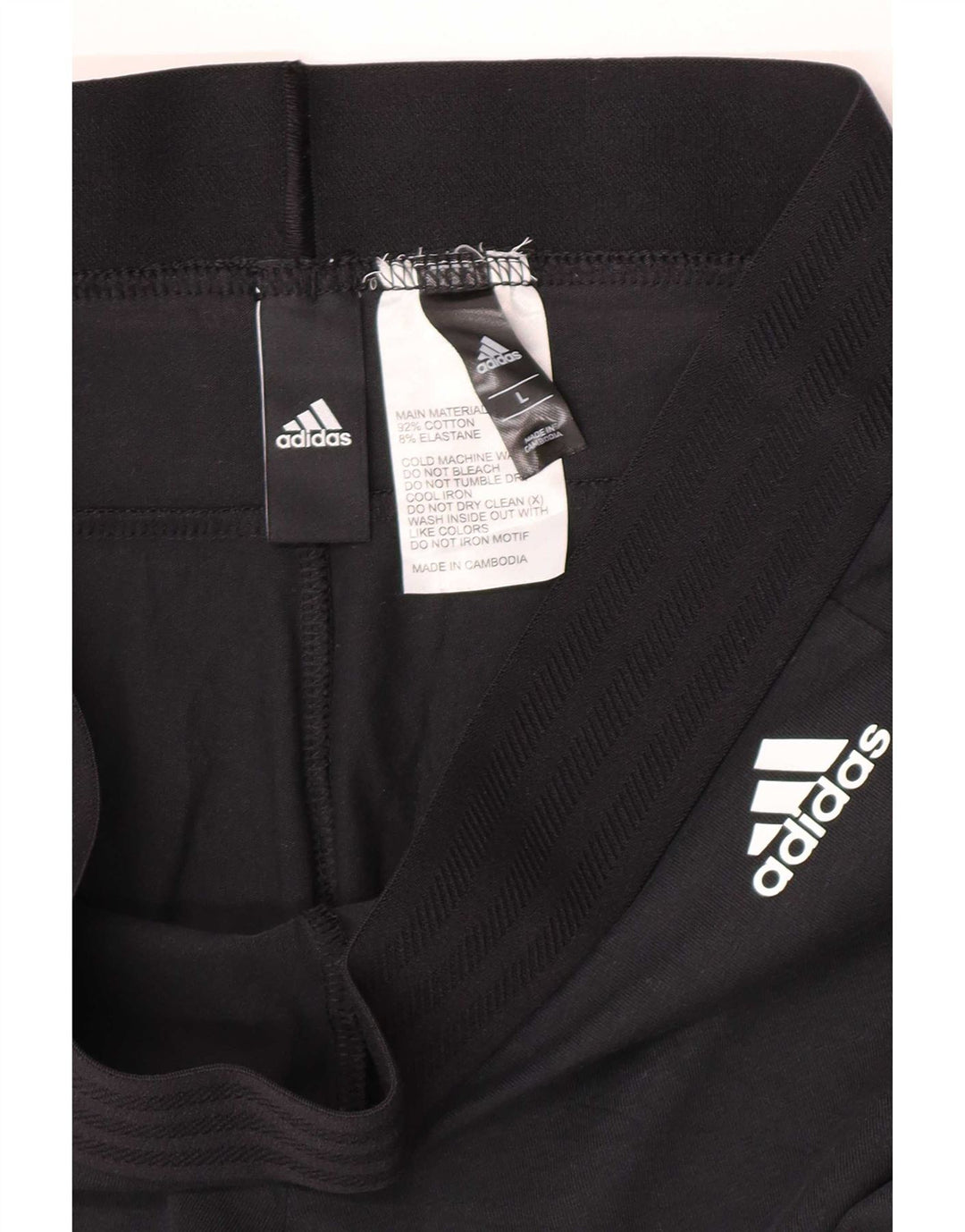 Leggings pentru femei Adidas UK 14, mare, negru, bumbac
