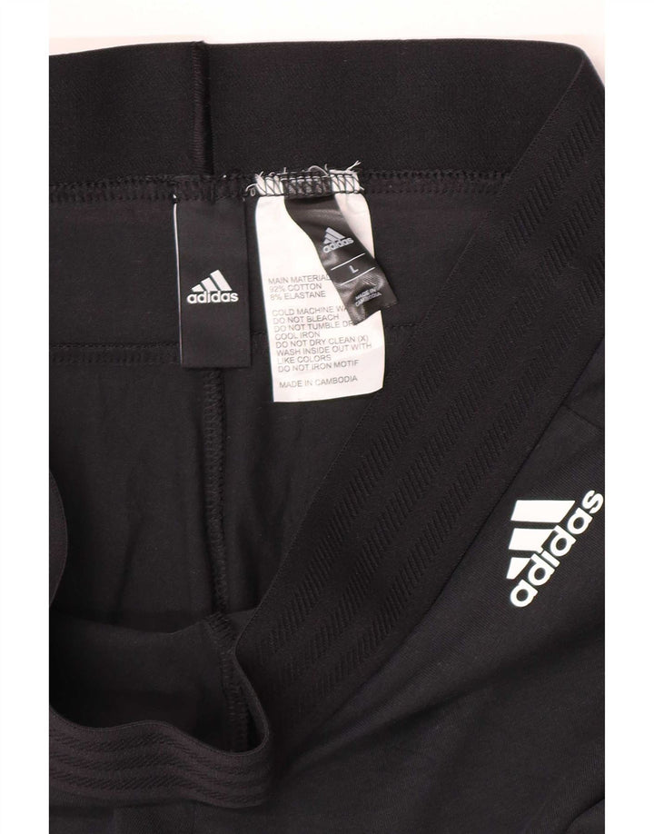 Leggings pentru femei Adidas UK 14, mare, negru, bumbac