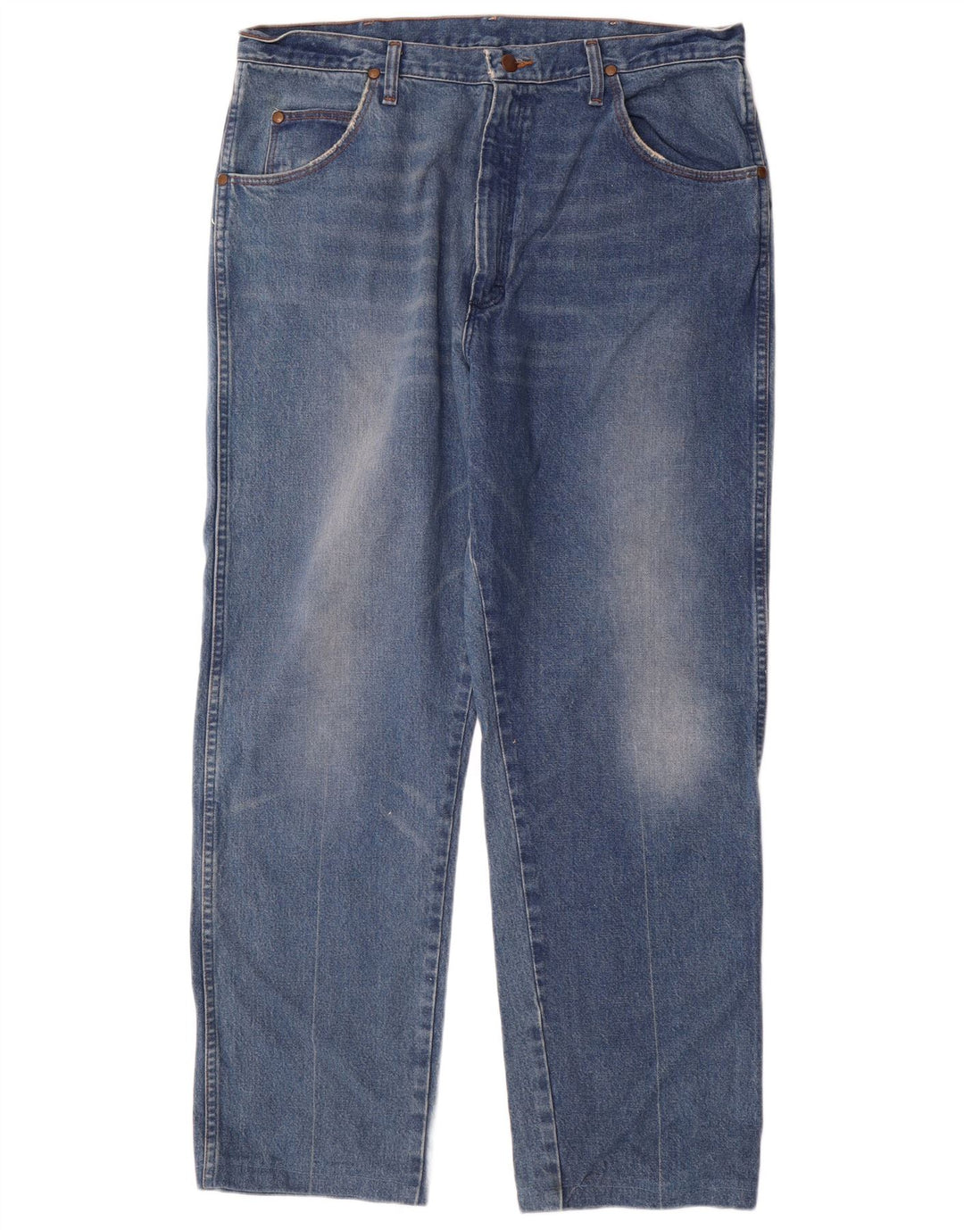 Blugi drepti pentru bărbați Wrangler W38 L30 Bumbac albastru