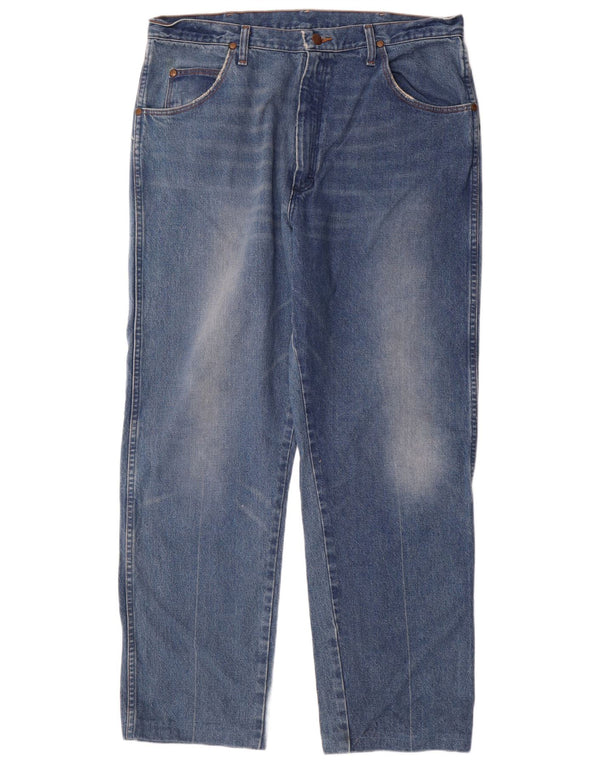 Blugi drepti pentru bărbați Wrangler W38 L30 Bumbac albastru